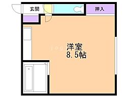 コーポかとう ワンルームの間取図画像