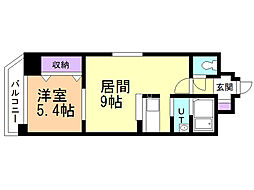 FLAT:T/G 1LDKの間取図画像