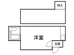 ナンゴーイン ワンルームの間取図画像