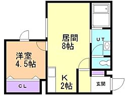 カーサ・フロレセル 1LDKの間取図画像