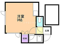 ルミエールリラ ワンルームの間取図画像