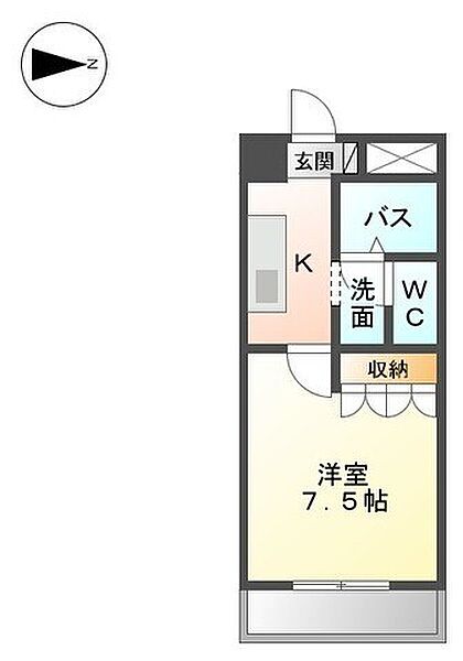 ヒールコート 103｜和歌山県和歌山市南出島(賃貸アパート1K・1階・24.70㎡)の写真 その2