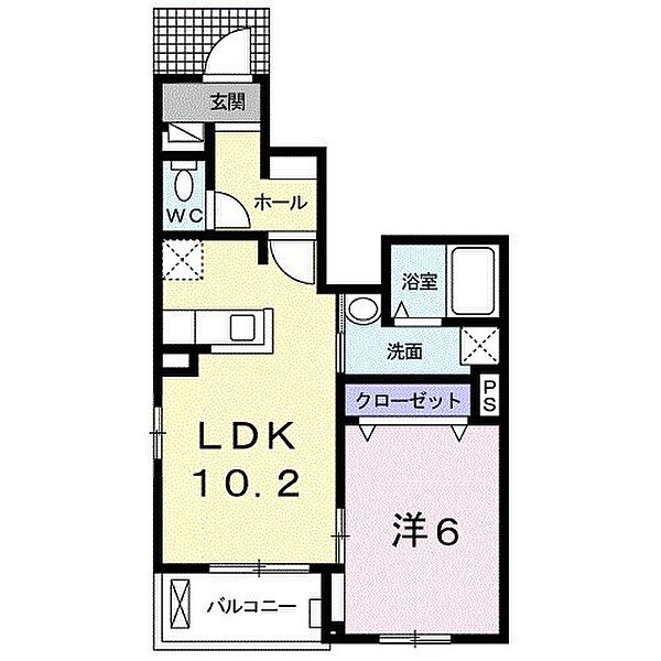 ヴェルソー有本I 105｜和歌山県和歌山市有本(賃貸アパート1LDK・1階・41.24㎡)の写真 その2