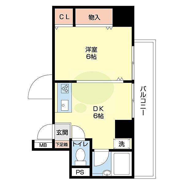 パリ・シャトー本町 ｜和歌山県和歌山市屋形町１丁目(賃貸マンション1DK・9階・28.76㎡)の写真 その2