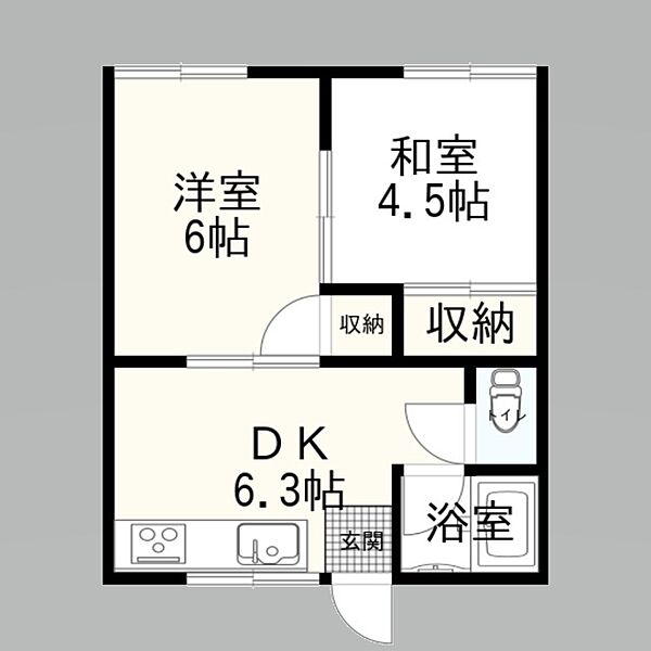 ネクサス和歌浦2 106｜和歌山県和歌山市和歌浦東２丁目(賃貸アパート2DK・1階・35.00㎡)の写真 その2