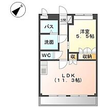 ラ・レユシイル 208 ｜ 和歌山県和歌山市福島（賃貸アパート1LDK・2階・41.00㎡） その2