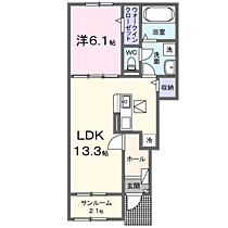 レッド　スイートピーII 102 ｜ 和歌山県御坊市藤田町吉田256-1（賃貸アパート1LDK・1階・50.05㎡） その2