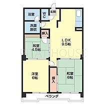 ヤマイチＰＬＡＺＡ黒田 302 ｜ 和歌山県和歌山市黒田（賃貸マンション3LDK・3階・63.47㎡） その2