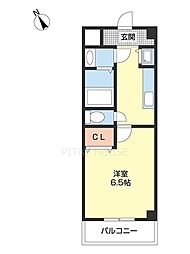 カーサ　ベルカント 1階1Kの間取り