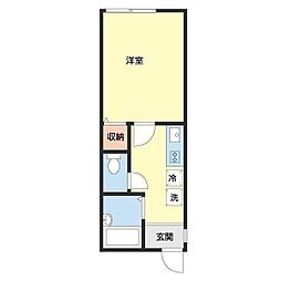 ＴＪ初島Ａ棟 1階1Kの間取り