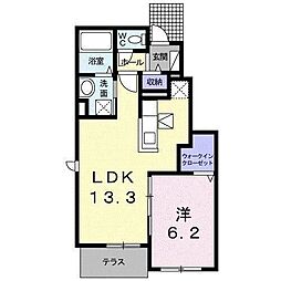 サンフェリーチェ 1LDKの間取図画像