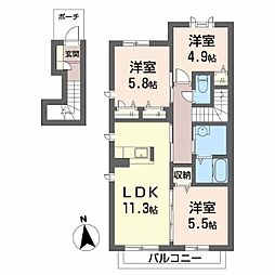 シャーメゾン陽 2階/206