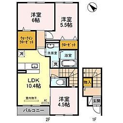 D-room天満 3LDKの間取図画像