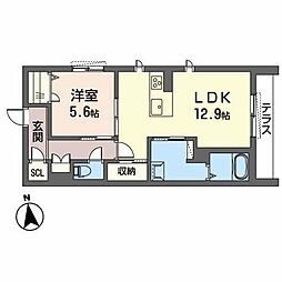 BEREONANKAIWAKAYAMACITYSta 1LDKの間取図画像
