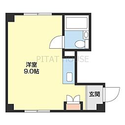 山下ビル ワンルームの間取図画像
