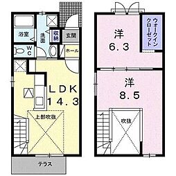 ハウスプリムローズ5 2LDKの間取図画像