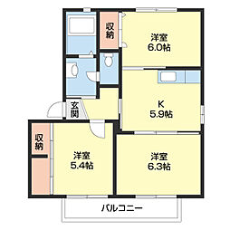 シャーメゾン新堂 2階/203