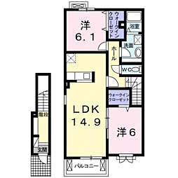 コートデマグノリア3 2LDKの間取図画像