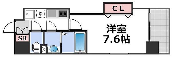 Luxe玉造II ｜大阪府大阪市東成区中本4丁目(賃貸マンション1K・12階・24.75㎡)の写真 その2