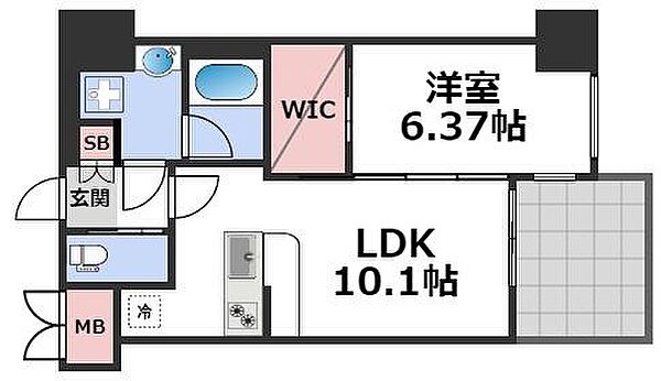 Vinoプレジオ本町 ｜大阪府大阪市中央区農人橋3丁目(賃貸マンション1LDK・6階・39.32㎡)の写真 その2