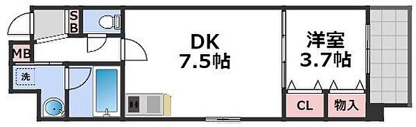 ラルテ天王寺 ｜大阪府大阪市天王寺区堀越町(賃貸マンション1DK・3階・29.49㎡)の写真 その2