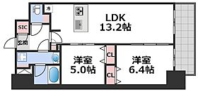 アーバネックス南新町  ｜ 大阪府大阪市中央区南新町2丁目3-9（賃貸マンション2LDK・7階・54.04㎡） その2