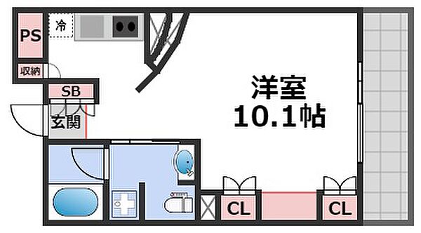 プライムアーバン堺筋本町 ｜大阪府大阪市中央区久太郎町1丁目(賃貸マンション1R・10階・34.63㎡)の写真 その2