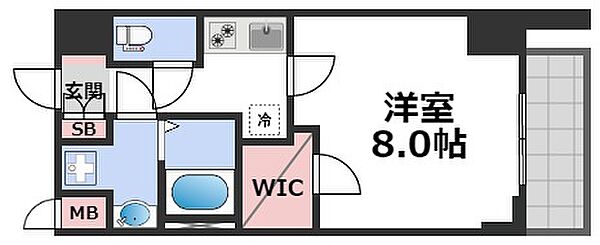 レジデンス大阪城東アペリオ ｜大阪府大阪市城東区中央1丁目(賃貸マンション1K・8階・27.41㎡)の写真 その2