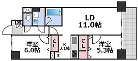 F-TAMATSUKURI  ｜ 大阪府大阪市東成区中道4丁目12-26（賃貸マンション2LDK・11階・55.25㎡） その2