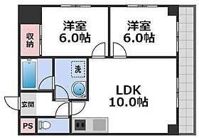 ハイツヒルトンPartII  ｜ 大阪府大阪市天王寺区国分町11-8（賃貸マンション2LDK・2階・53.86㎡） その2