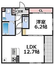 ル・コフレ深江橋  ｜ 大阪府大阪市東成区神路1丁目1-20（賃貸アパート1LDK・1階・45.30㎡） その2