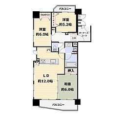 D'クラディア虎丸 3LDKの間取図画像