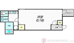 MELDIA下新庄 2階1Kの間取り