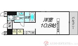 デュオン新大阪レジデンス 13階1Kの間取り