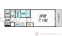 S-RESIDENCE新大阪駅前 6階1Kの間取り
