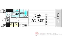 デュオン新大阪レジデンス 9階ワンルームの間取り