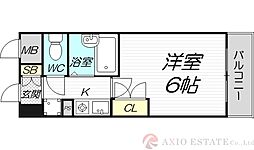 エスリード新大阪第8 5階1Kの間取り