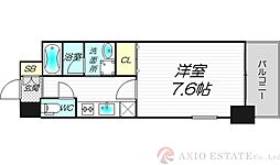 セレッソコート新大阪 3階1Kの間取り