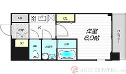エスリードレジデンス新大阪PRIME 1Kの間取図画像