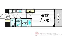 プレサンス東三国駅前グランクラス 1Kの間取図画像