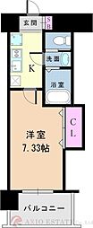 Luxe新大阪SOUTH 1Kの間取図画像