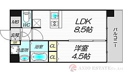 プレサンス新大阪ザ・シティ 1LDKの間取図画像