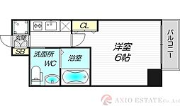 エステムコート新大阪8レヴォリス 1Kの間取図画像