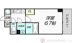 大阪市東淀川区東淡路4丁目マンション 1Kの間取図画像
