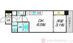 アドバンス江坂ラシュレ 1DKの間取図画像