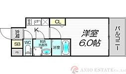 ファステート北大阪ラッセル 1Kの間取図画像