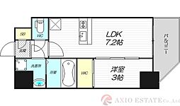 エスリードレジデンス ザ・グラン大阪ノア 1LDKの間取図画像