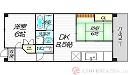 クリスタルシャトー 2LDKの間取図画像