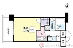 レジディア新大阪2 1Kの間取図画像