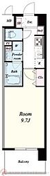ラルシェパルク新大阪 1Kの間取図画像